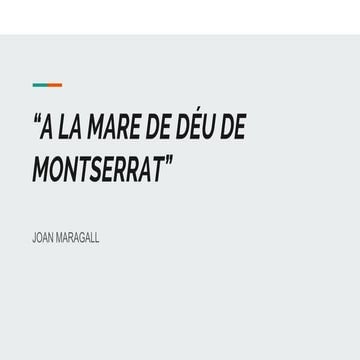 A la mare de deu de montserrat