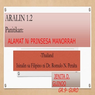 Alamat ni Prinsesa Manorrah(powerpoint)