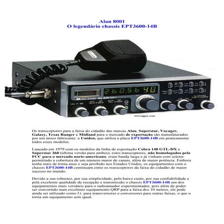 MANUAL DE SERVIÇO Alan 8001 | PDF