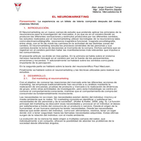 Alan jorge condori tarqui neuromarketing