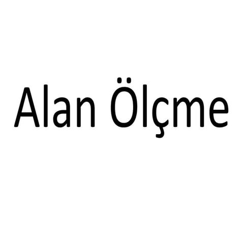 Alan Ölçme
