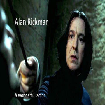 RIP Alan Rickman.