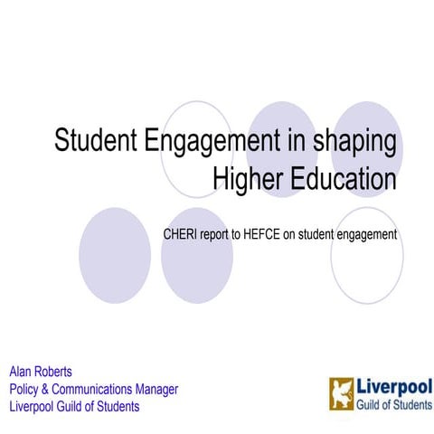 Alan Roberts: Student engagement in shaping Higher Education
