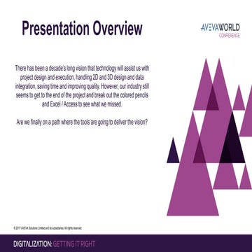 AVEVA World Conference NA - Alan Smith, WorleyParsons