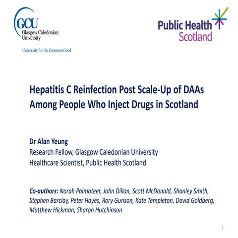 Sex, Drugs & Scotland's Health- Population- level estimates of Hepatitis C re...