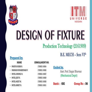 Ala pt   design of fixture production technology sem 6th gtu production engin...