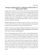 Alarming Unemployment Rate; A Globa...