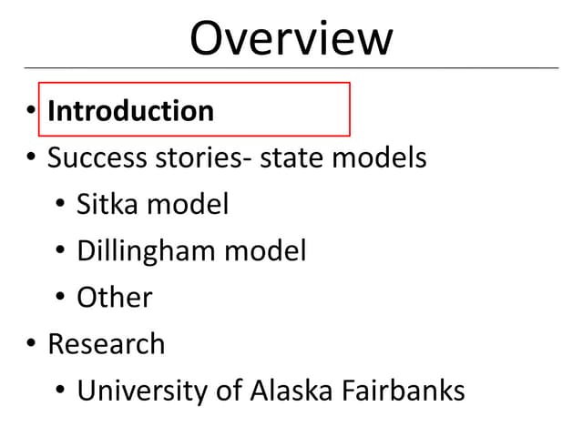 Protein Puzzle Short Course: Alaska fish to school presentation