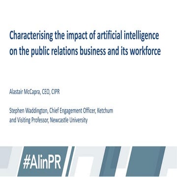 Alastair McCapra - Characterising the impact of artificial intelligence
