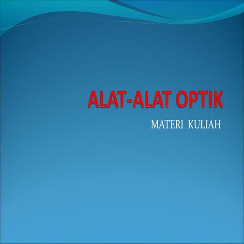Alat alat optik