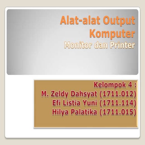 Alat alat output komputer