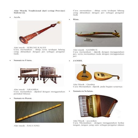Kliping alat musik tradisional indonesia | DOCX