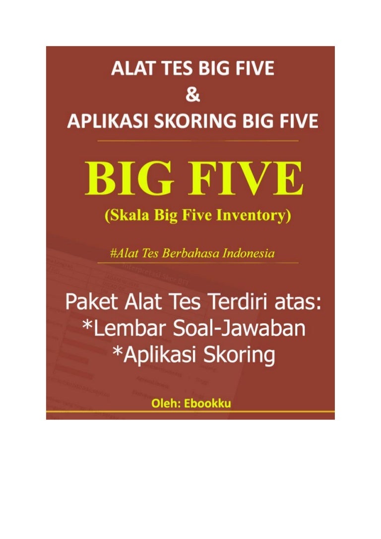 Alat Tes Big Five Lengkap Dengan Skoring Big Five