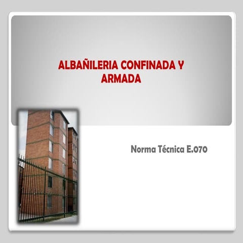 Albañileria confinada y armada