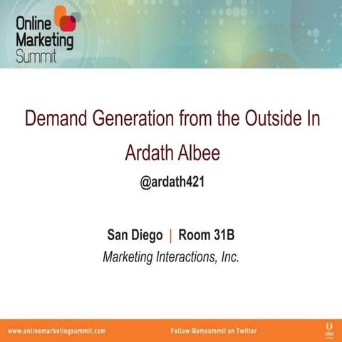 Demand Generation From the Outside In