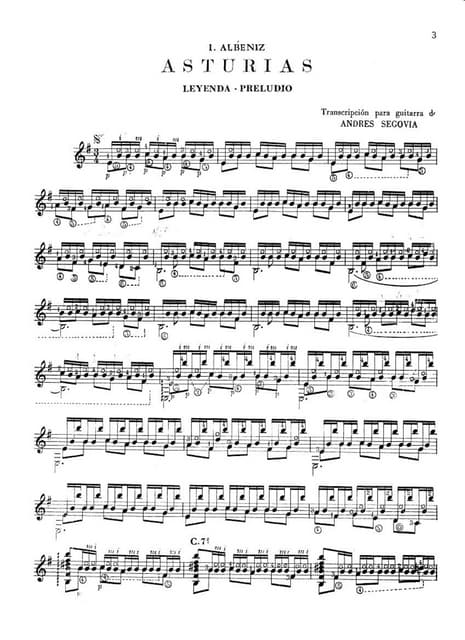 Albeniz asturias (guitar transcription) - segovia