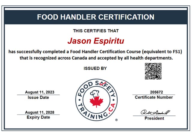 Food Handler Certification PPT Food Handler Certification PPT