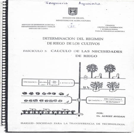 Albert avidan calculo de las necesidades de riego fasciculo #3