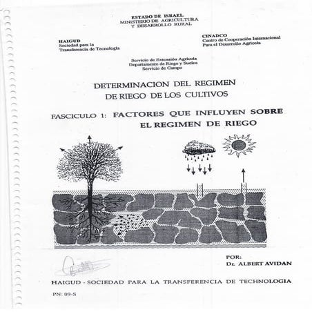 Albert avidan factores que influyen sobre el regimen de riego fasciculo #1