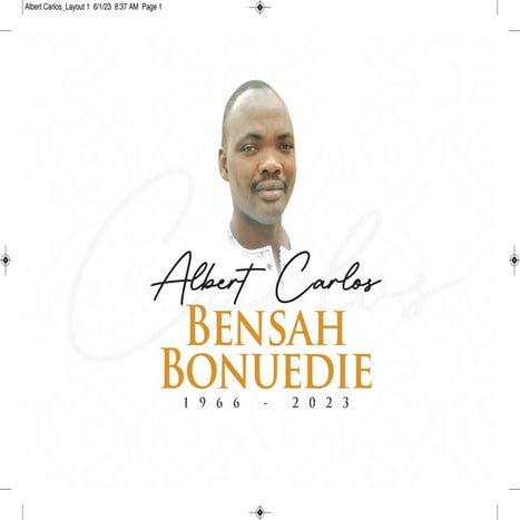 Albert Carlos Funeral Brochure