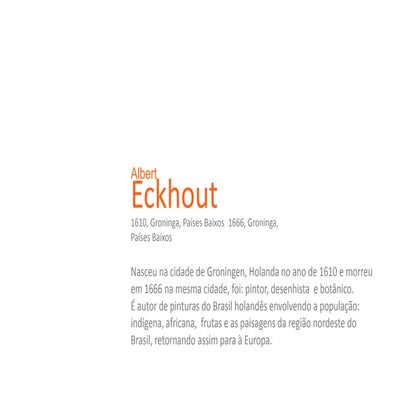 Albert Eckhout (1610 1666)