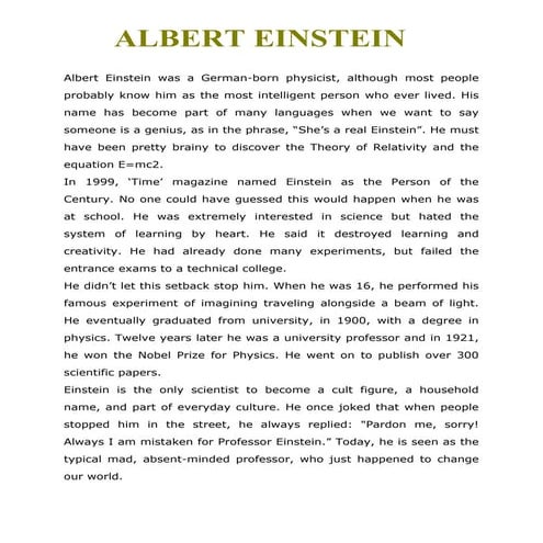 Albert einstein | PDF