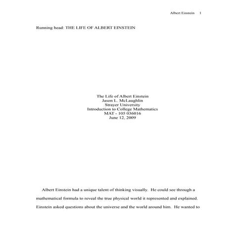 Albert einstein and his life