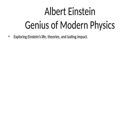 Albert einstein | PPTX