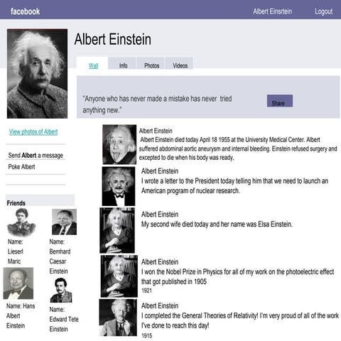 Albert einstiens facebook | PPTX