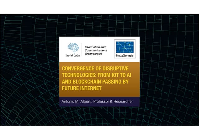 CONVERGENCE OF DISRUPTIVE TECHNOLOGIES: FROM IOT TO AI AND BLOCKCHAIN PASSING...