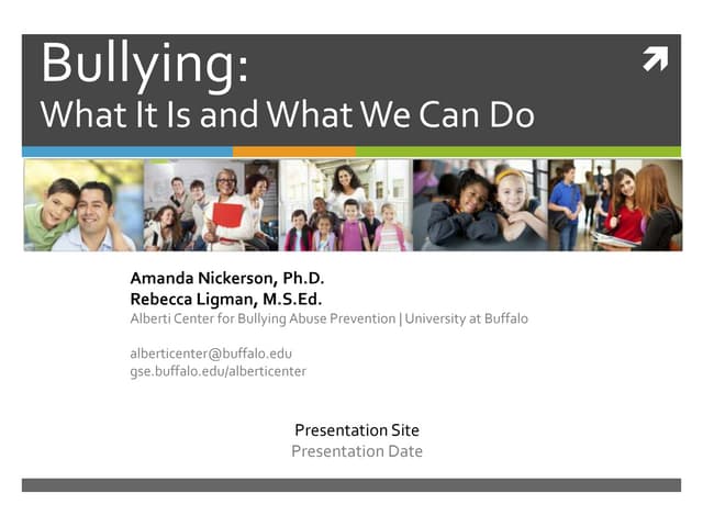 School bullying presentation | PPTX