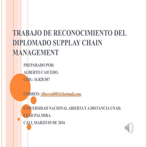 Gestión de la cadena de suministros supply chain management | PDF