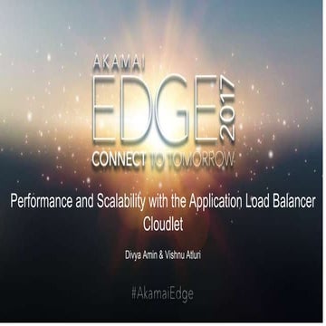 Performance and Scalability with the Application Load Balancer Cloudlet