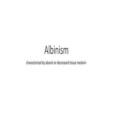 Albinism | PPTX