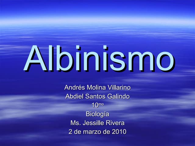Albinismo