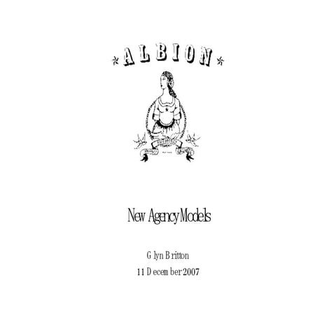 Albion's New Model Agency presentation