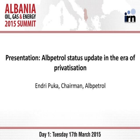 Albpetrol status update in the era of privatisation