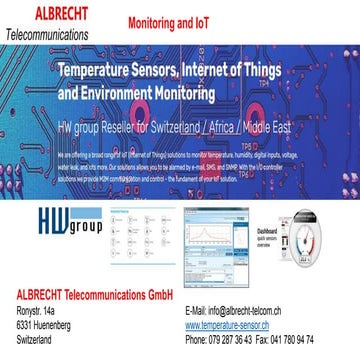 ALBRECHT presents HW group IoT and monitoring