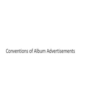 Album advertisments