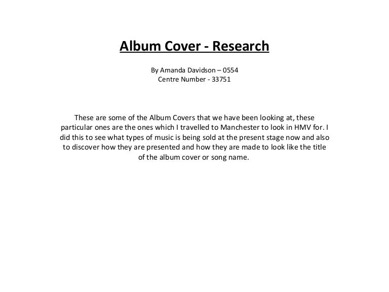 Album Cover Research
