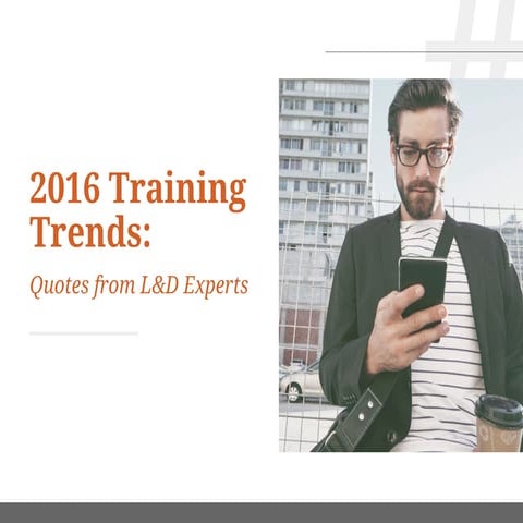 2016 Training Trends: Experts Weigh In 