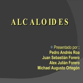 Alcaloides