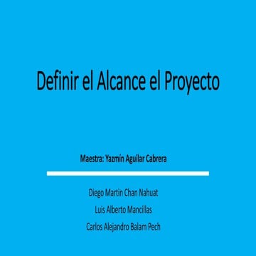 Alcance del proyecto