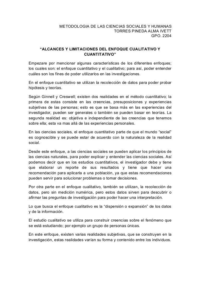 Alcances y limitaciones