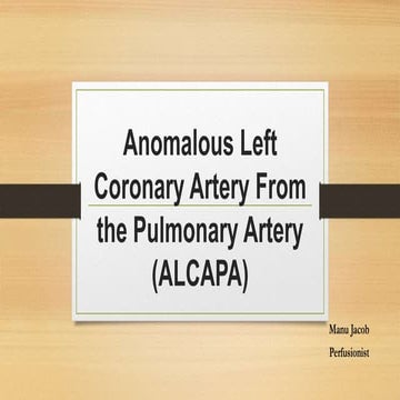 Anomalous left coronary artery from the pulmonary artery