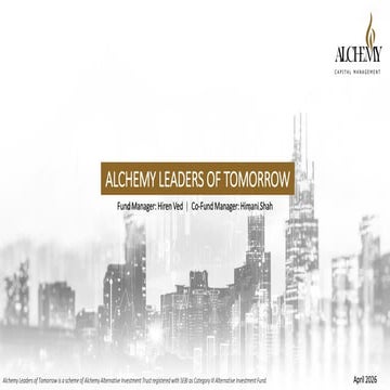 Alchemy Leaders of Tomorrow: Investment Strategy for Future Growth | PDF