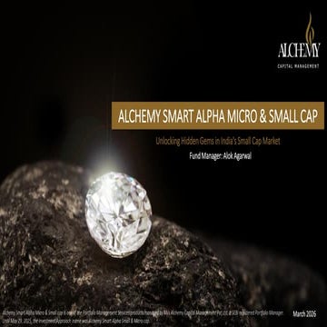 Alchemy Smart Alpha Micro & Small Cap: Unlocking India's Small Cap ...