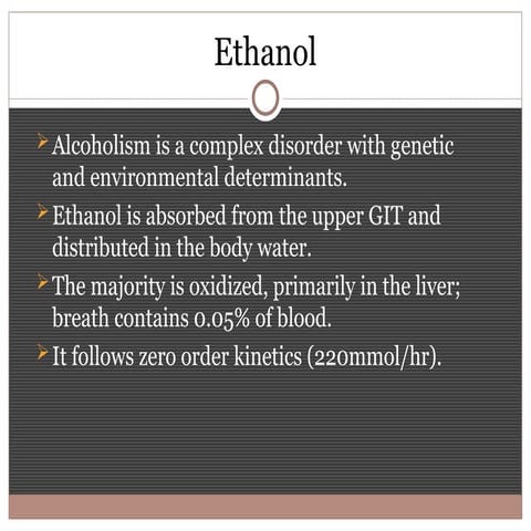 ALCOHOLS AND DISULFIRAM- BPHARM FOURTH SEMESTER | PPTX