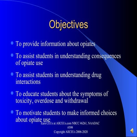 Drugs of Abuse: Opiates