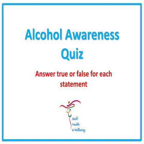 Alcohol awareness quiz